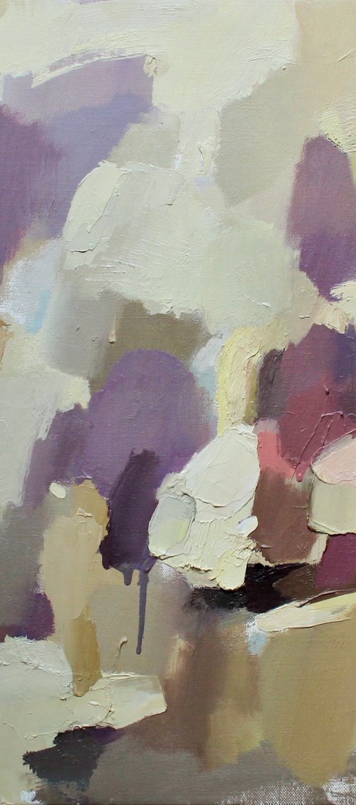 Relaxation/Violet abstract painting by Ana Saut