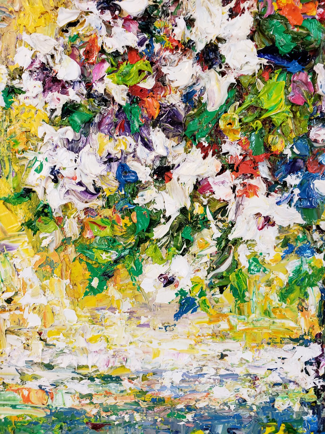 Original Oil Painting - Flowers 16 by Duc Tran
