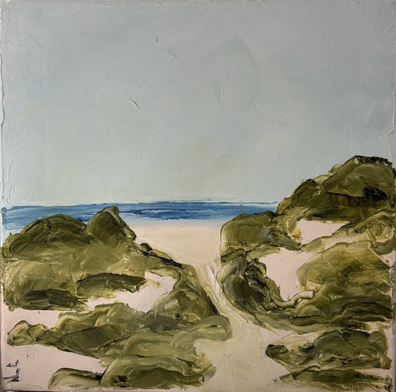 The calm beach -Mediterranean