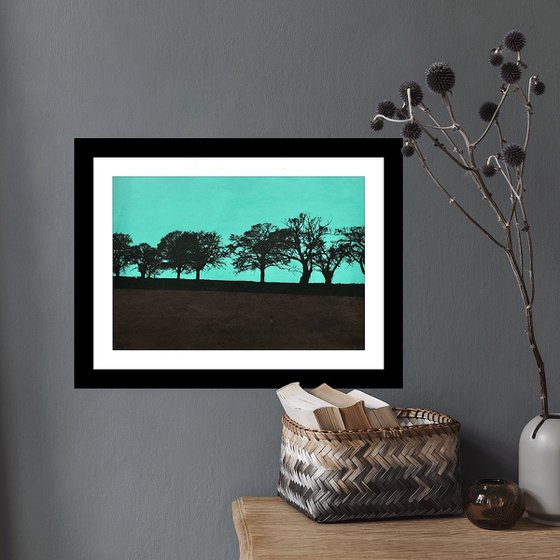 Teal Silhouette A2