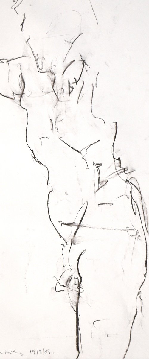 Study of a male Nude - Life Drawing No 462 by Ian McKay