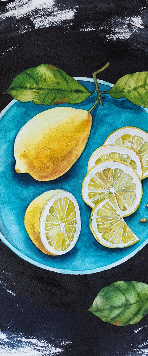 Lemon still life by Delnara El