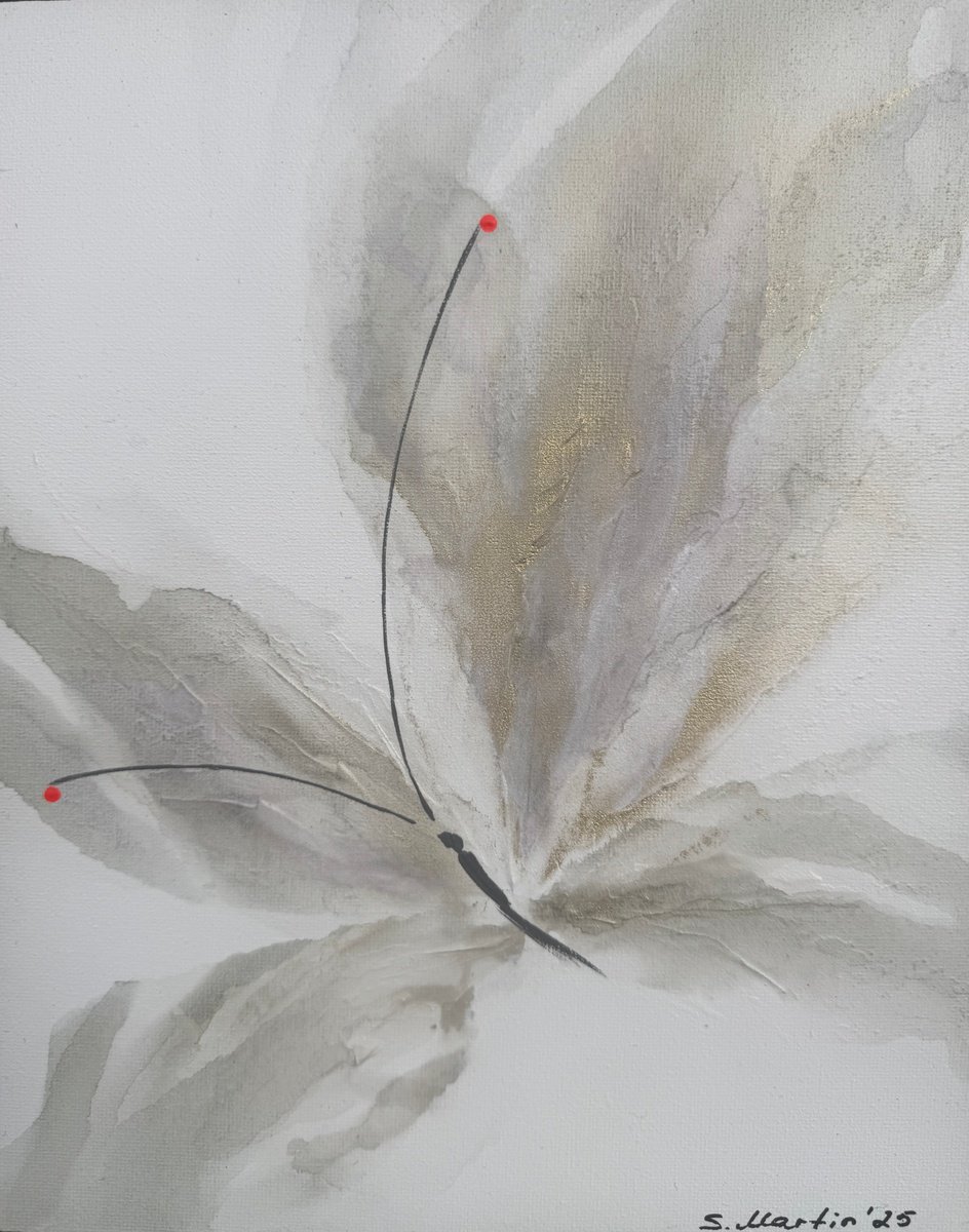 Abstract Animal Painting By Svetlana Martin, 9 X 12", Scattering Dreams-Xiii, Original Artwork