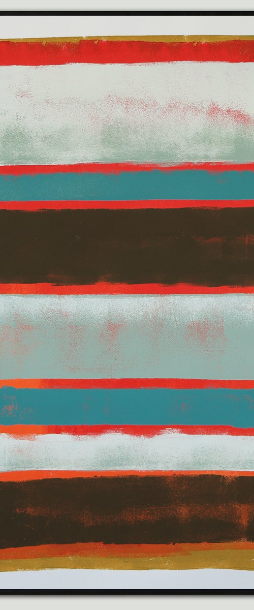 Red Stacked -  Art on paper - A2 - 42cmx59,4cm - Ronald Hunter 12A by Ronald Hunter