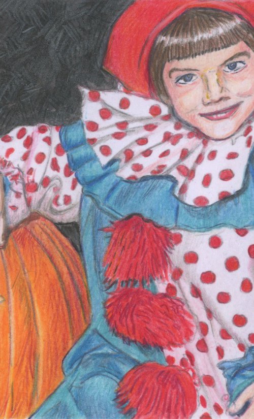 Pumpkin And Girl by David W. J. Lloyd