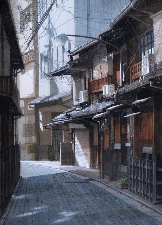 Kyoto Alleyway Light and Shadow