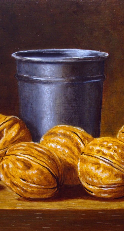Nuts with a pewter cup by Jean-Pierre Walter