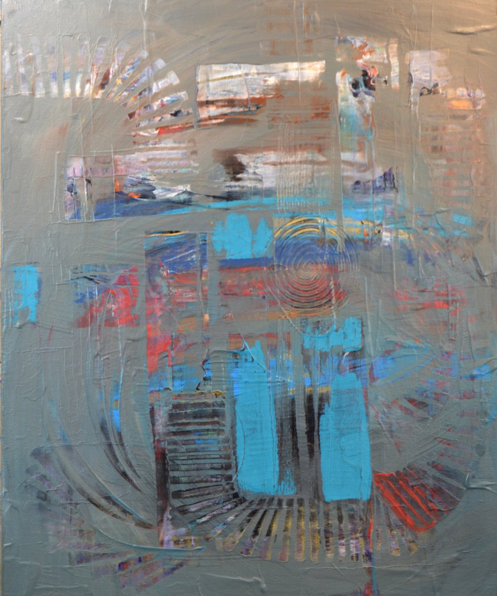 Organic Abstract Acrylic Painting By Lucian Richards, 24 X 30", Portal To Xandau, Original Artwork