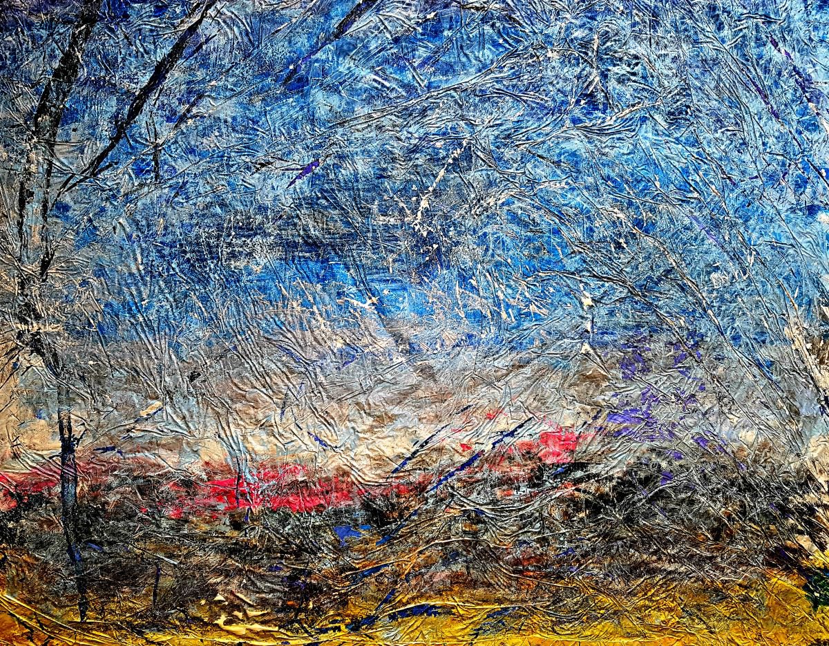Da casa di Arianna (n.237) - abstract landscape - 87 x 67 x 2,50 cm - ready to hang - acry... by Alessio Mazzarulli