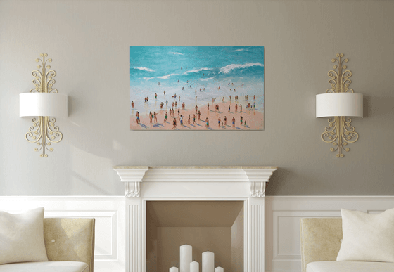 Summertime beach 48x30 in