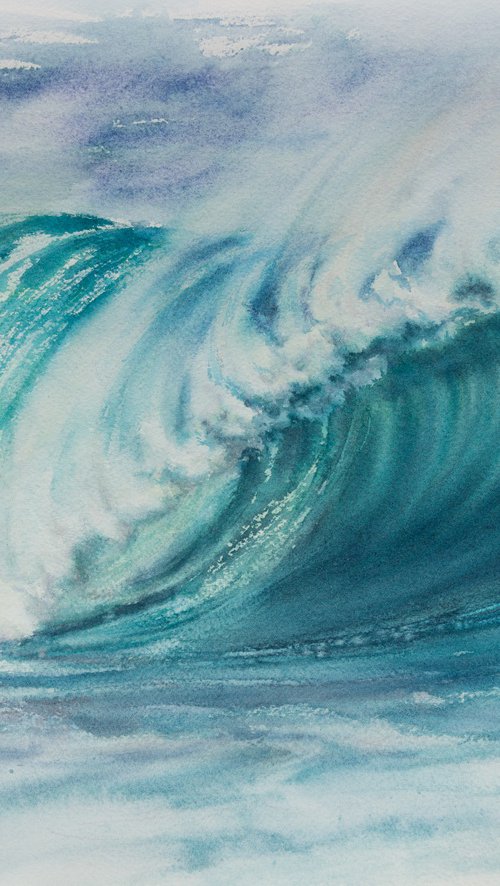 Turquoise sea wave by Kateryna Nazarenko