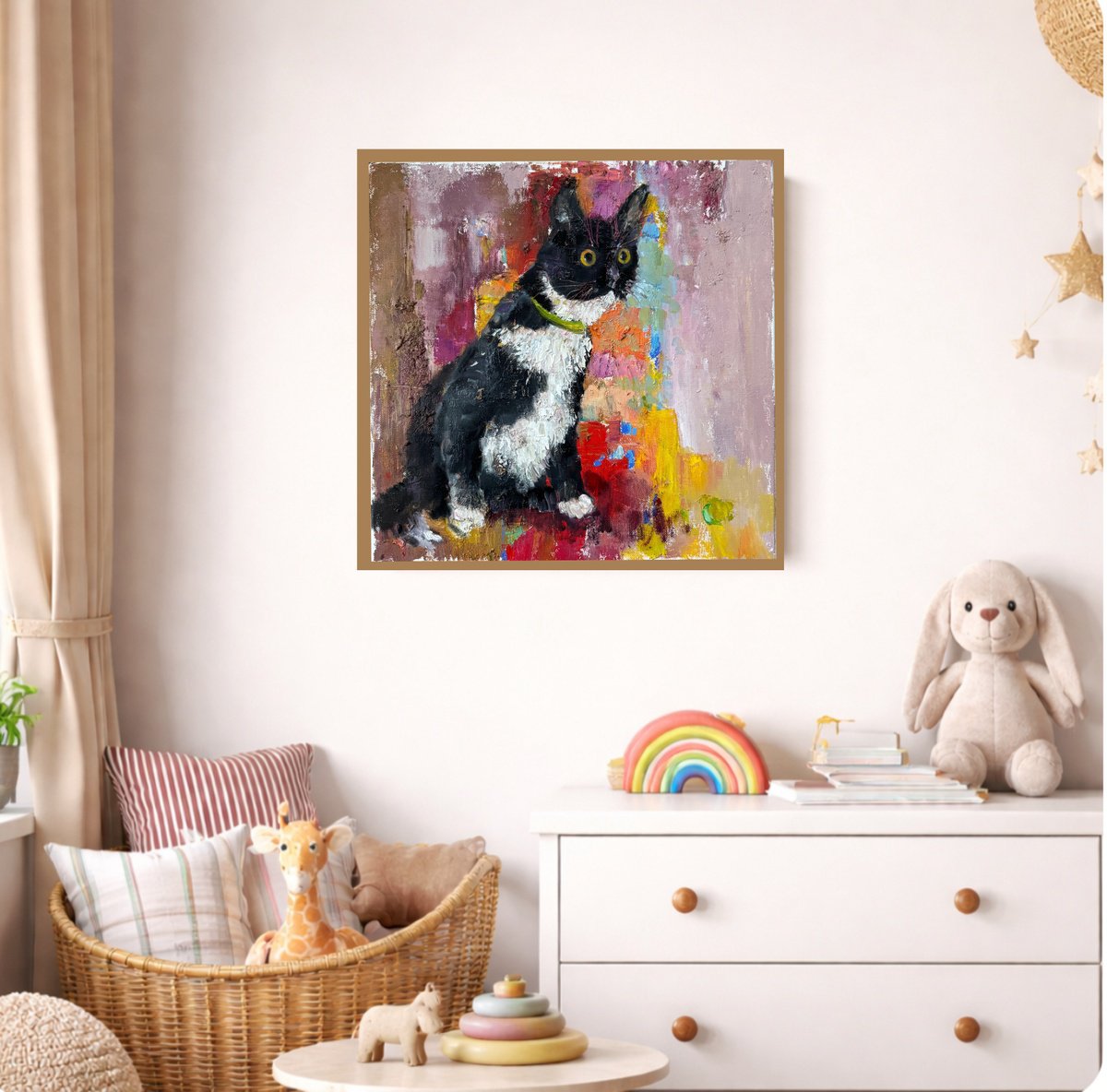 Do You Want To Play With Me? Cat. By Olha Laptieva, 16 X 16, Artwork For Sale On Artfinder