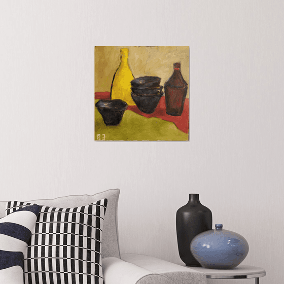 Still life with Japanese ceramics
