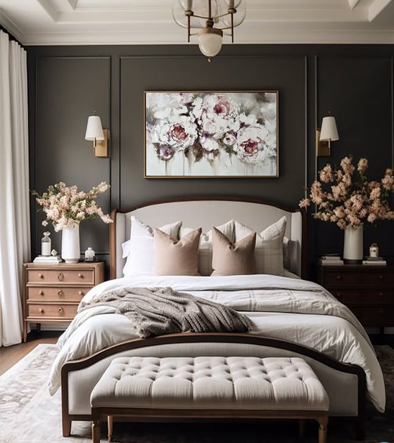 Charm White peonies.