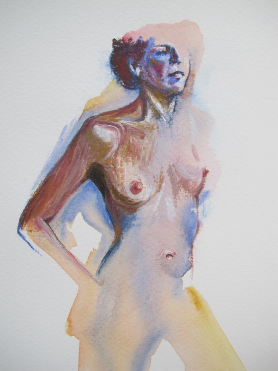 Standing female nude