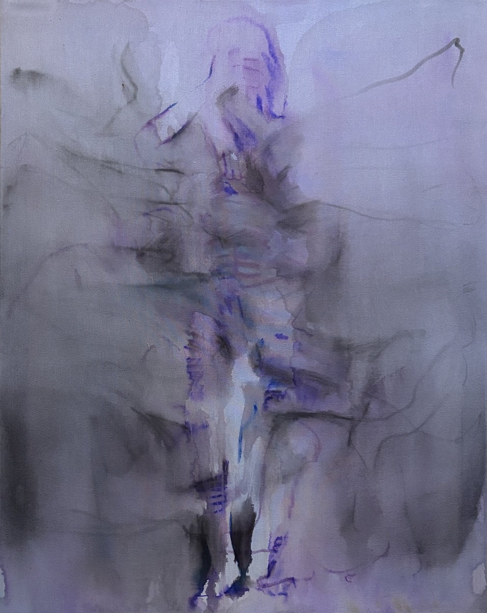 Abstract Painting By Gela Mikava, 31 X 39, Displaced Realities Series, Original Artwork