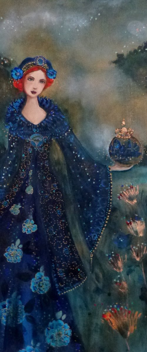 Nocturnal mirage.46 x 55 cm. by Loetitia Pillault