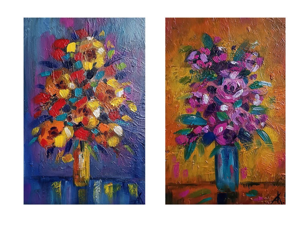 Autumn colors - diptych by Anastasia Kozorez