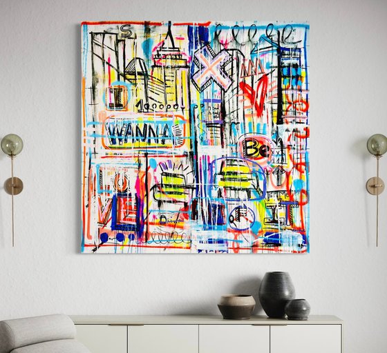 New York on my mind. 150x150cm