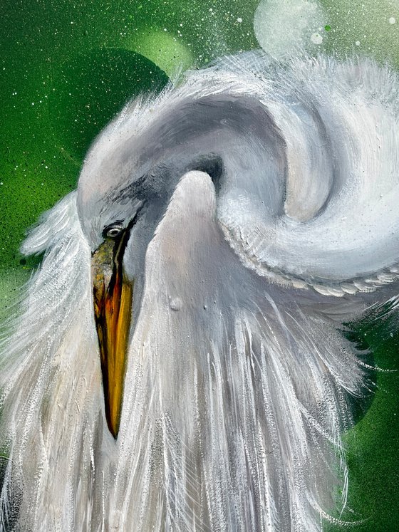 Bird #13 (white heron)