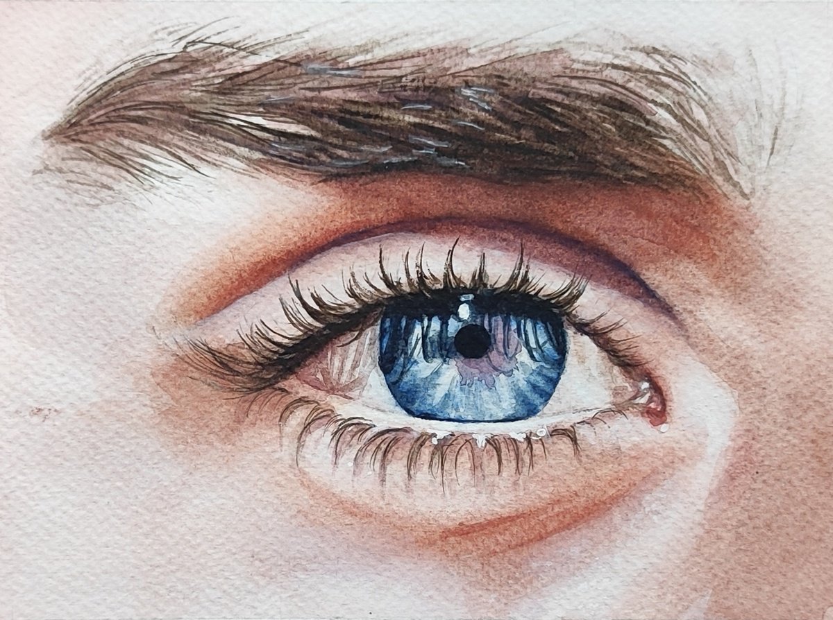 Watercolour , Eye No.1 By Zhanna Utkina, 8 X 6, Artwork For Sale On Artfinder