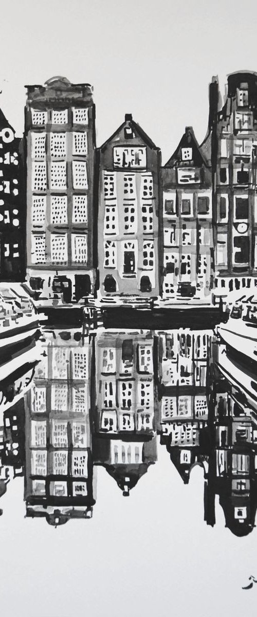 Reflection in the water /  / 53.5 X 51 cm by Alexandra Djokic