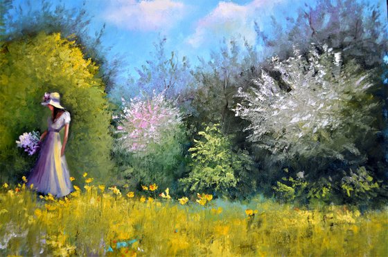 Girl with lilac