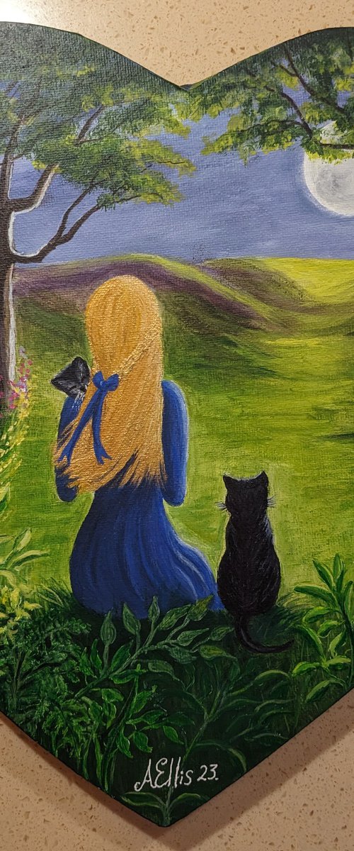 Just a Girl, Her Cats and the Moon by Anne-Marie Ellis