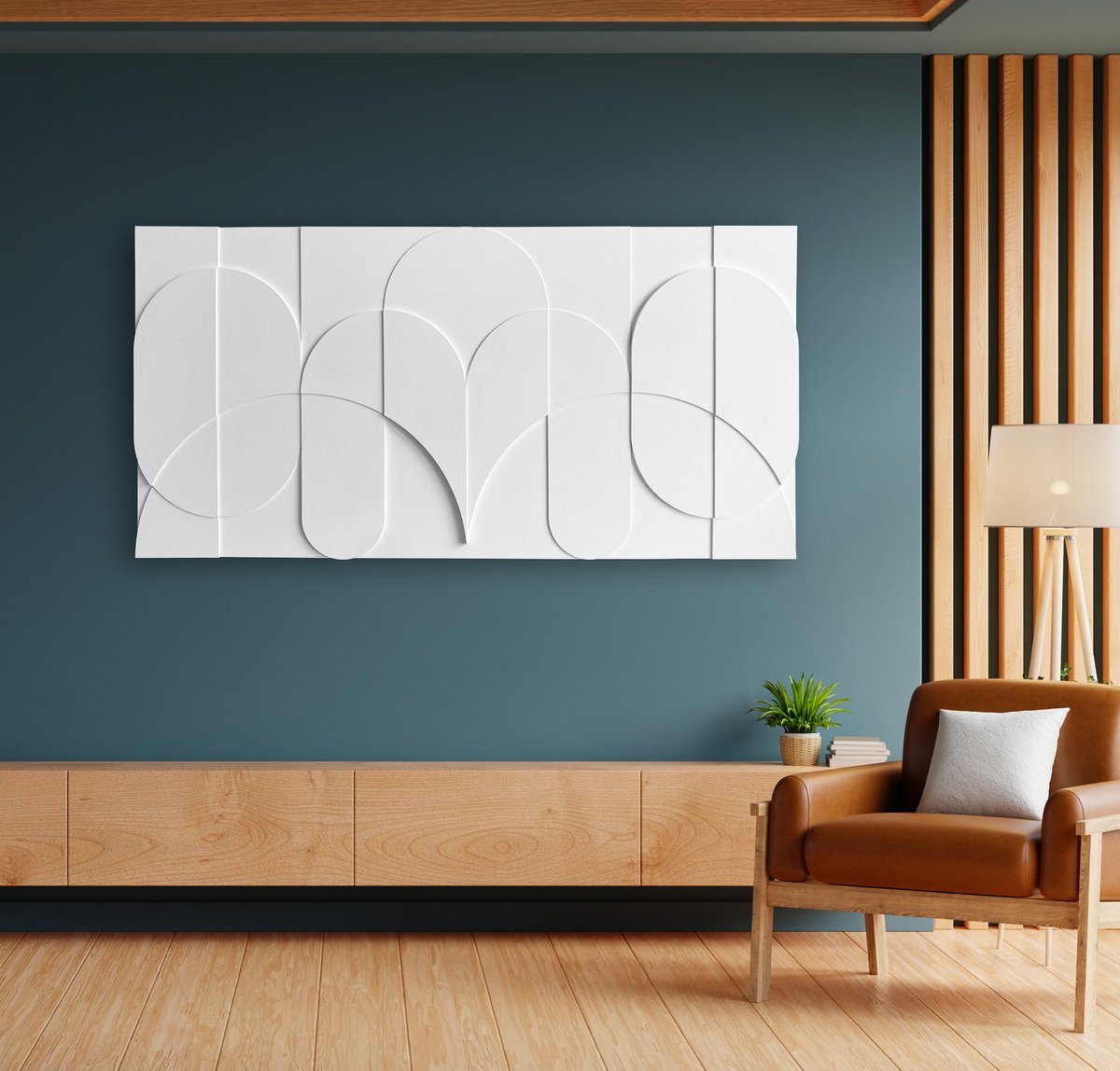 Geometric Abstract Relief By Liam Roberts, 39 X 20", Shine On, Original Artwork