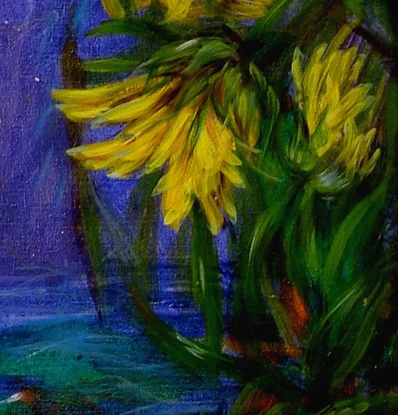 Sunflowers at Dusk