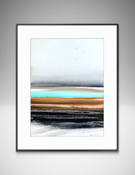 Abstraction River in valley