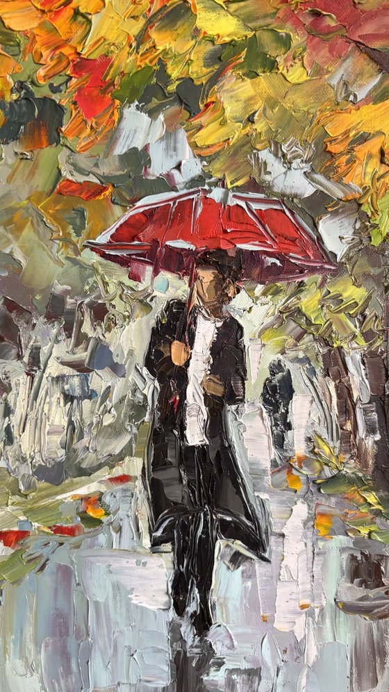 Rainy day. First date