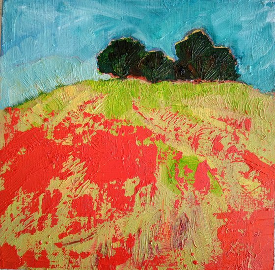 Cloaked in Poppies- Miniature Landscape