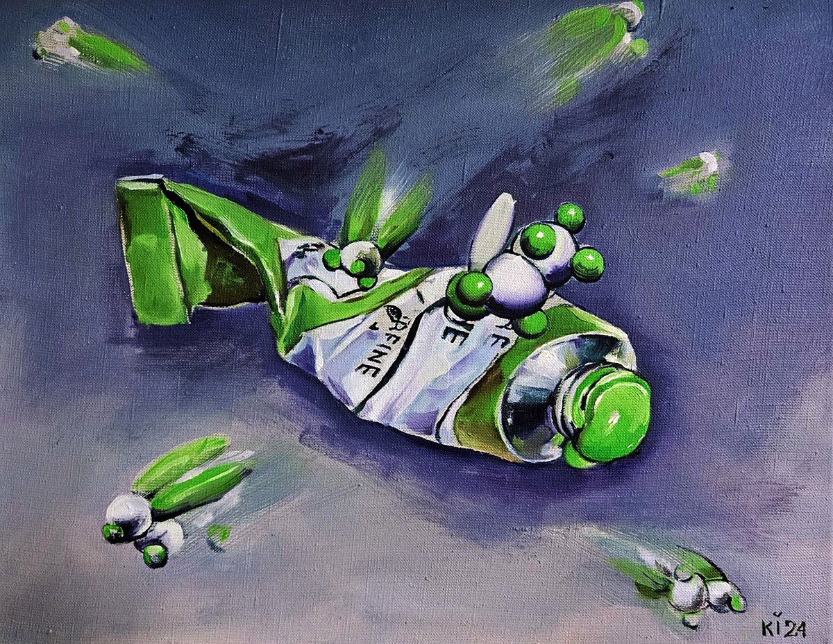 Urban And Pop Oil Painting , The Green Idea Is Ending By Igor Konovalov, 20 X 12, Artwork For Sale On Artfinder