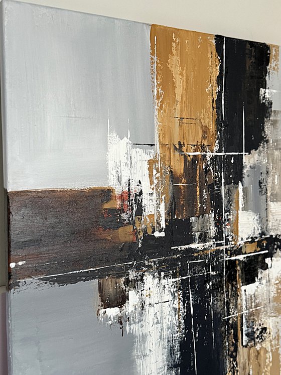 Balanced Axis. Square Contemporary Abstract