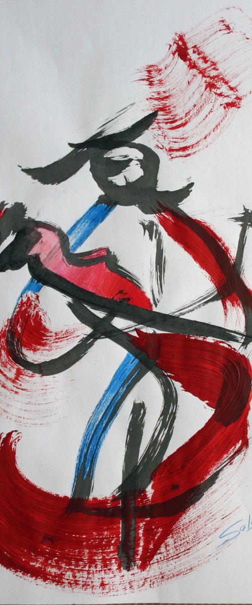 Dance expression 5 / From a series of emotionally expressive... /  ORIGINAL PAINTING by Salana Art