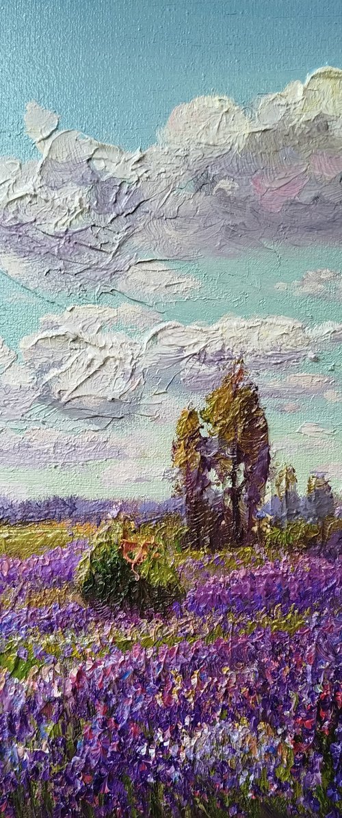 Summer landscape with lupines by Dmitrij Tikhov