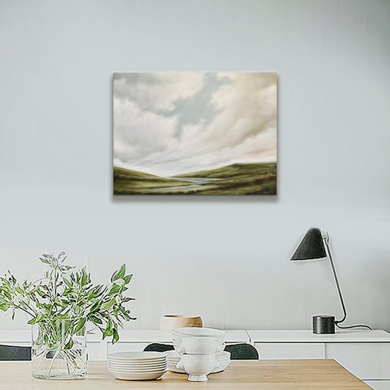 The Wind Rises - Original Landscape Oil Painting on Stretched Canvas