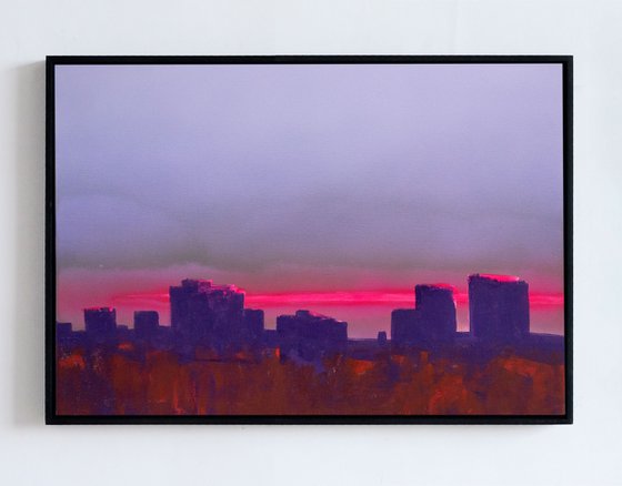 Blue cityscape