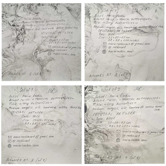 Set of 4 «LacyButterflies»