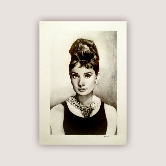 Audrey Hepburn - Hollywood Icon - Graphite Pencil Drawing