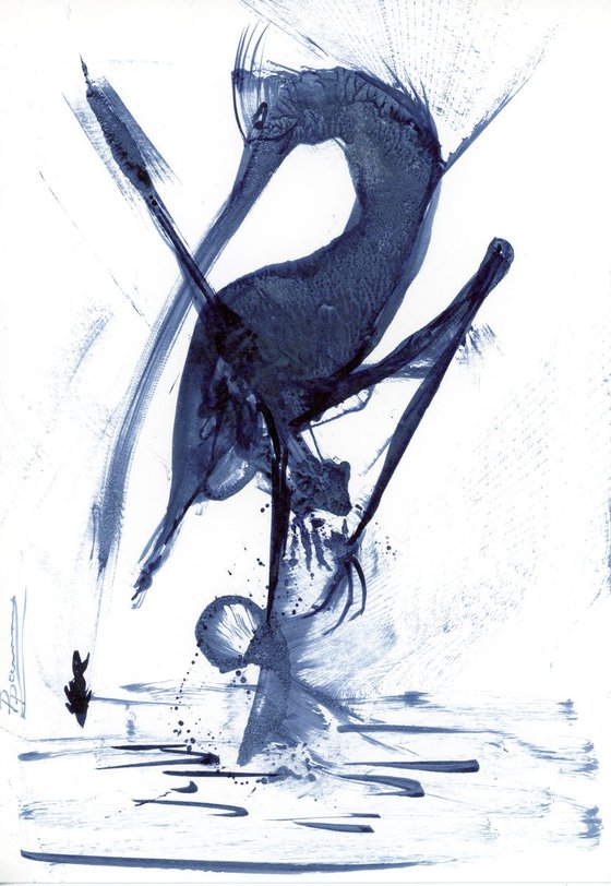 Abstract kingfisher