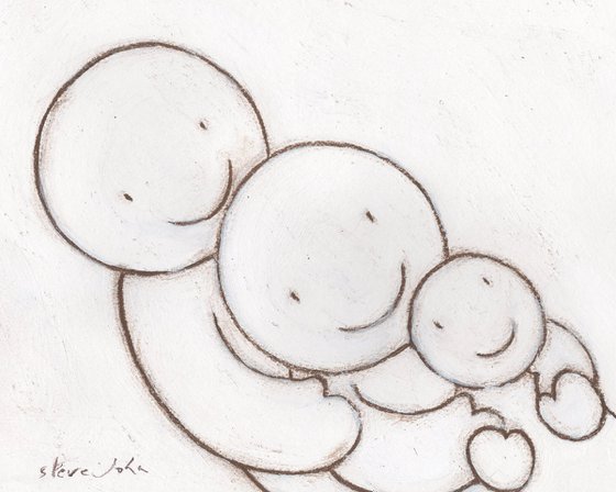 Hugs artwork 46 Family. Unframed