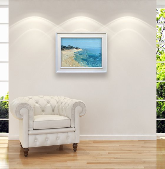 Impressionist Beach Oil Painting On Canvas