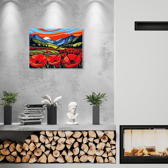 Poppies in the valley IV