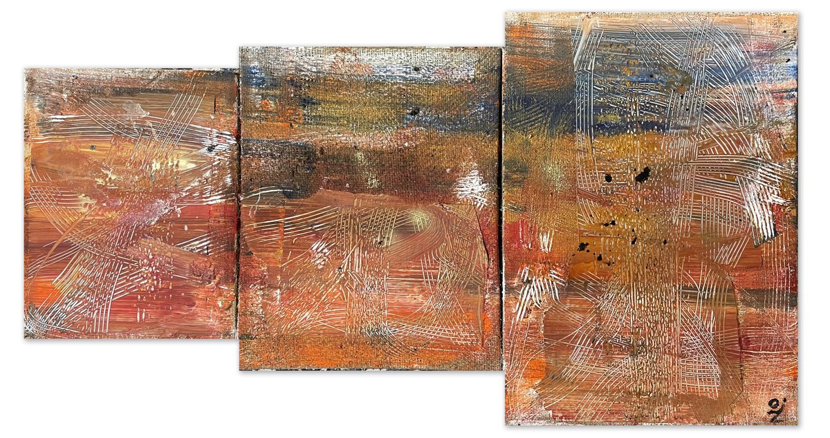 Abstract Acrylic Painting By Mattia Paoli, 50 X 27", Caldo, Original Artwork