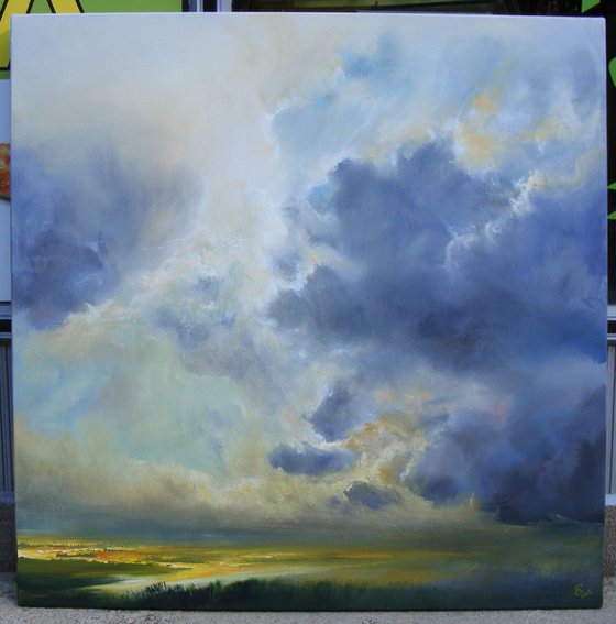 "Life Storms"  SPECIAL PRICE !!! Large Painting W100xH100cm