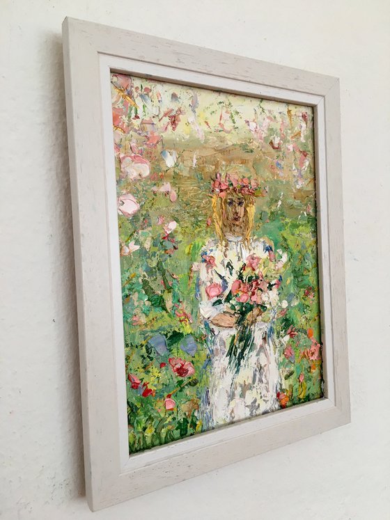 Girl with flowers