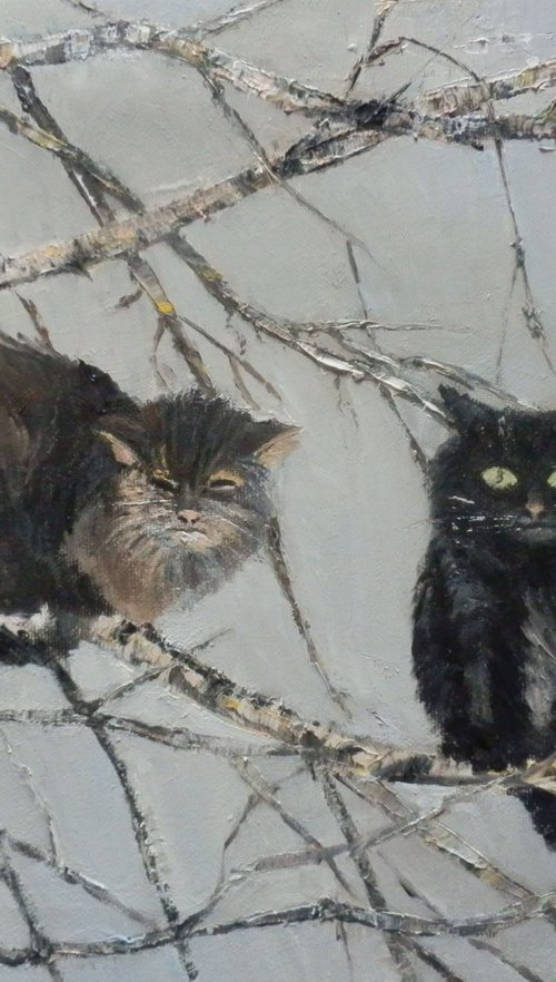 Two cats by Maria Karalyos