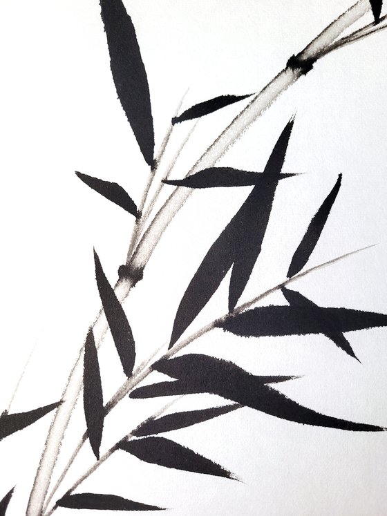 Young sprig of bamboo - Bamboo series No. 2119 - Oriental Chinese Ink Painting